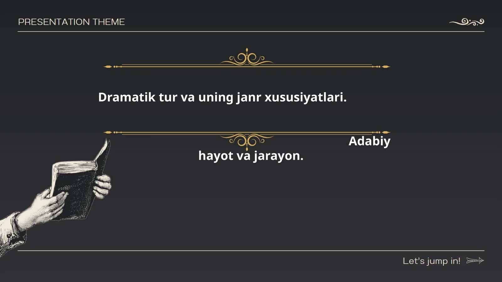 Dramatik tur va uning janr xususiyatlari 1