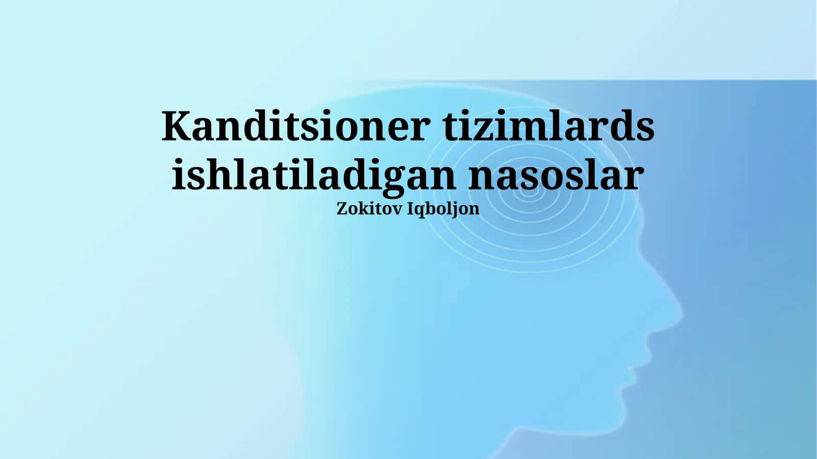 Konditsioner tizimlarda ishlatiladigan nasoslar 1