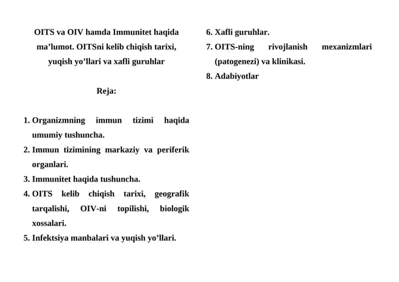 OITS va OIV haqida ma’lumot 1
