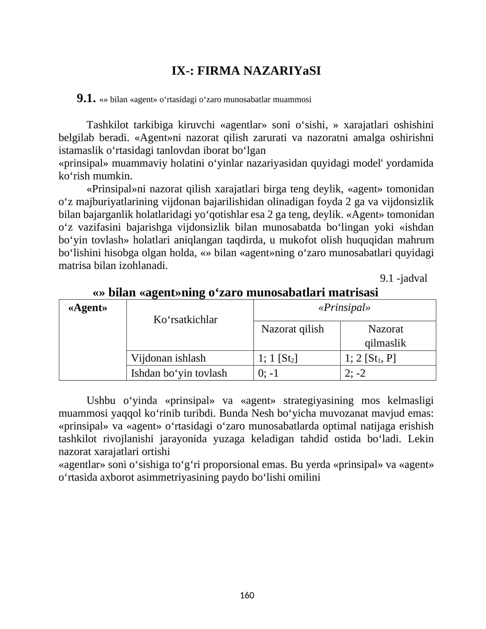 IX-: FIRMA NAZARIYaSI 1
