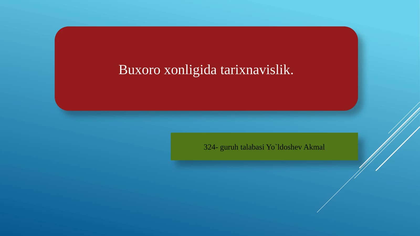 Buxoro xonligi tarix-navislik 1