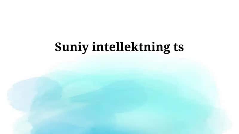 Sun'iy intellektning tarixi 1
