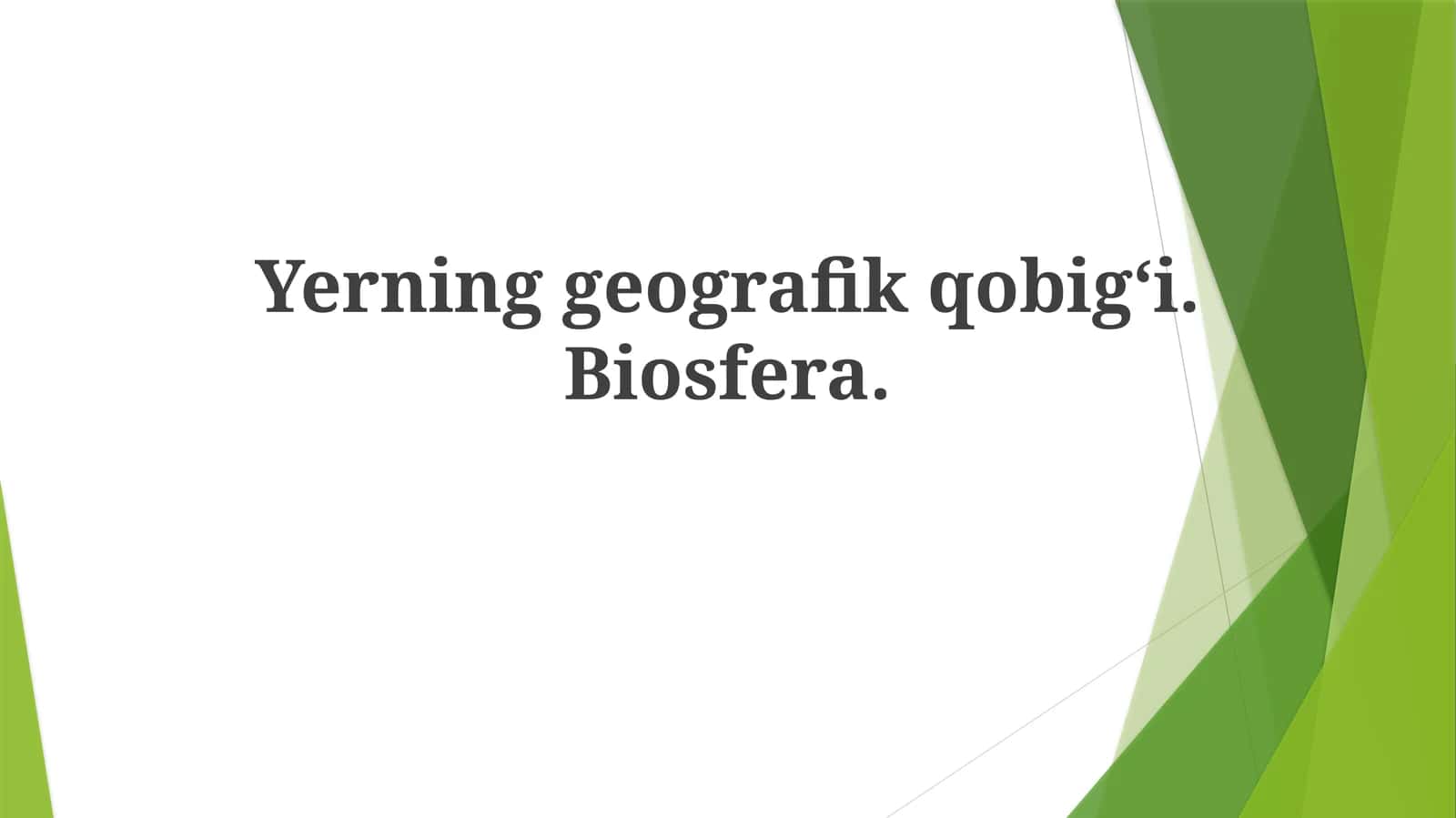 Ekosistemalar: Biosferaning Qurilish Blokchalari 1