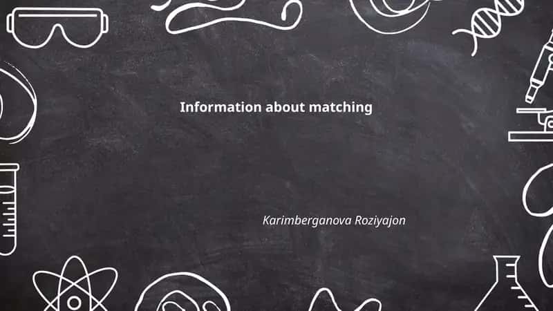 Information about matching 1