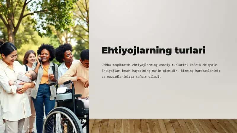 Ehtiyojlarning turlari 1