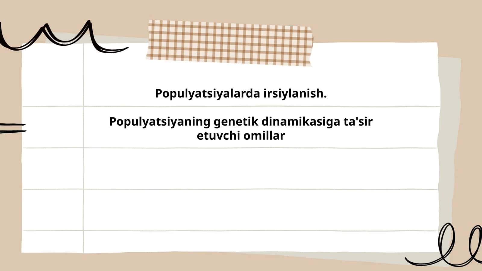 Populyatsiyalarda irsiylanish 1
