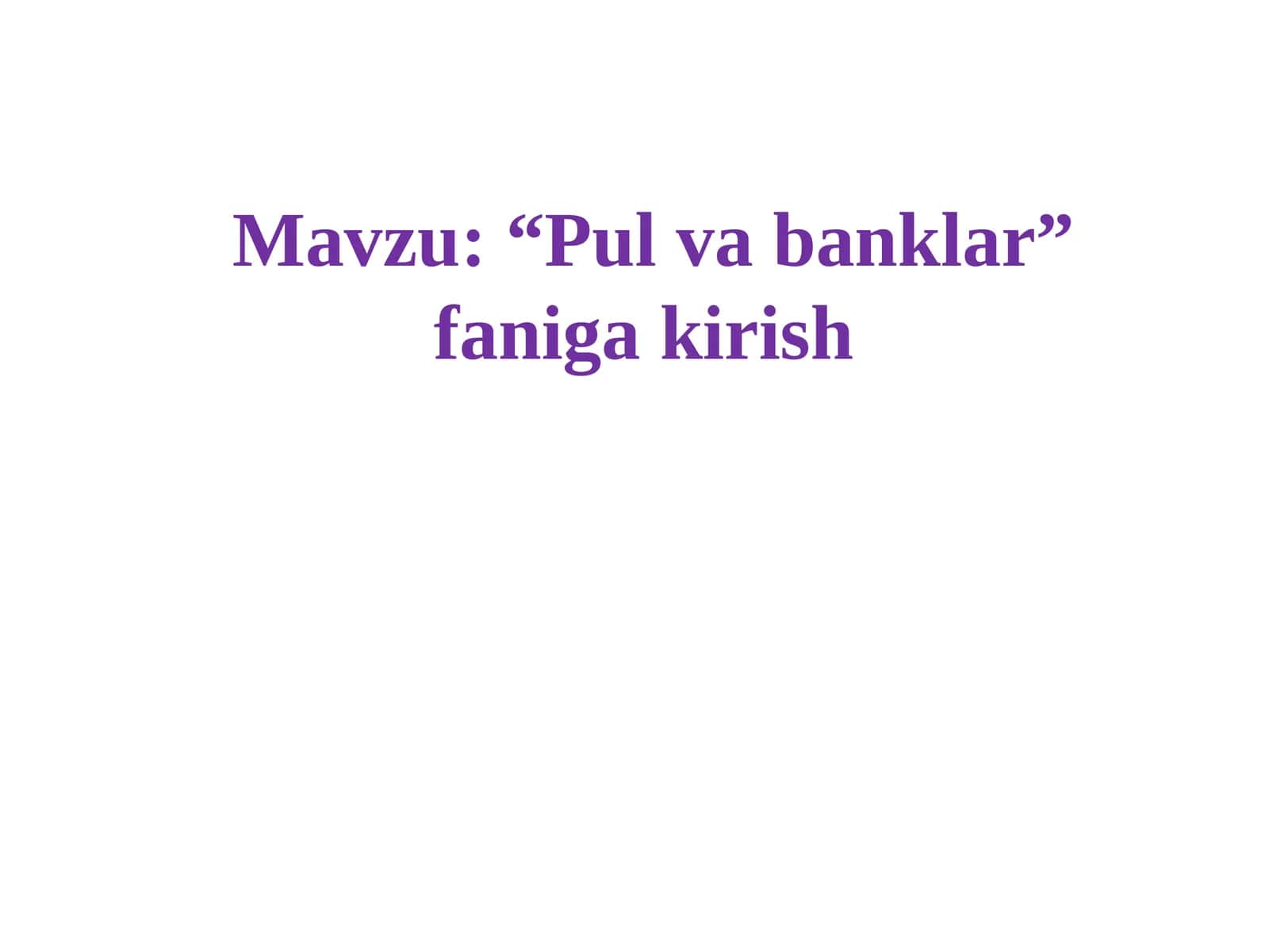 Pulvabanklar fanigakirish 1