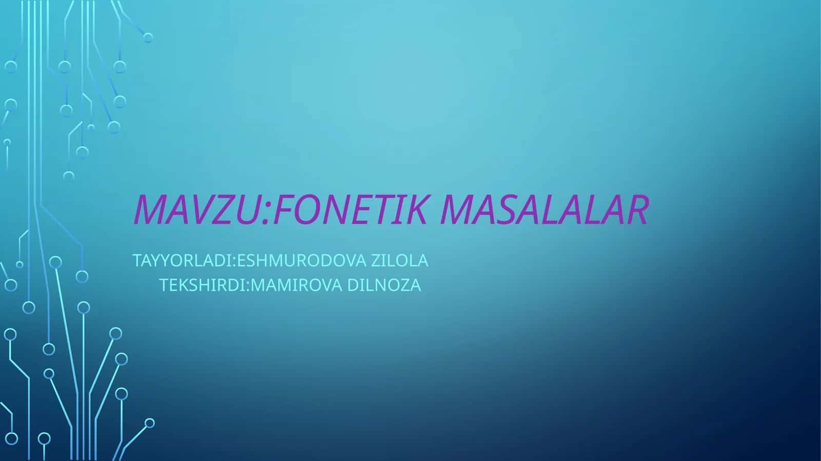 fonetik  masalalar 1