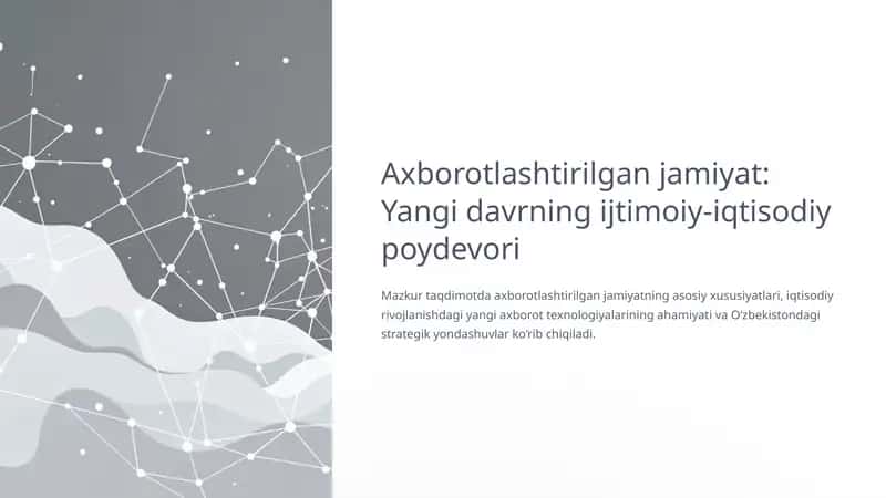 Axborotlashtirilgan jamiyat 1