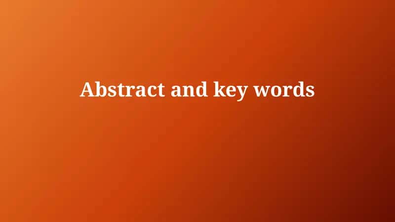 Abstract Writing Techniques in Scientific Papers 1