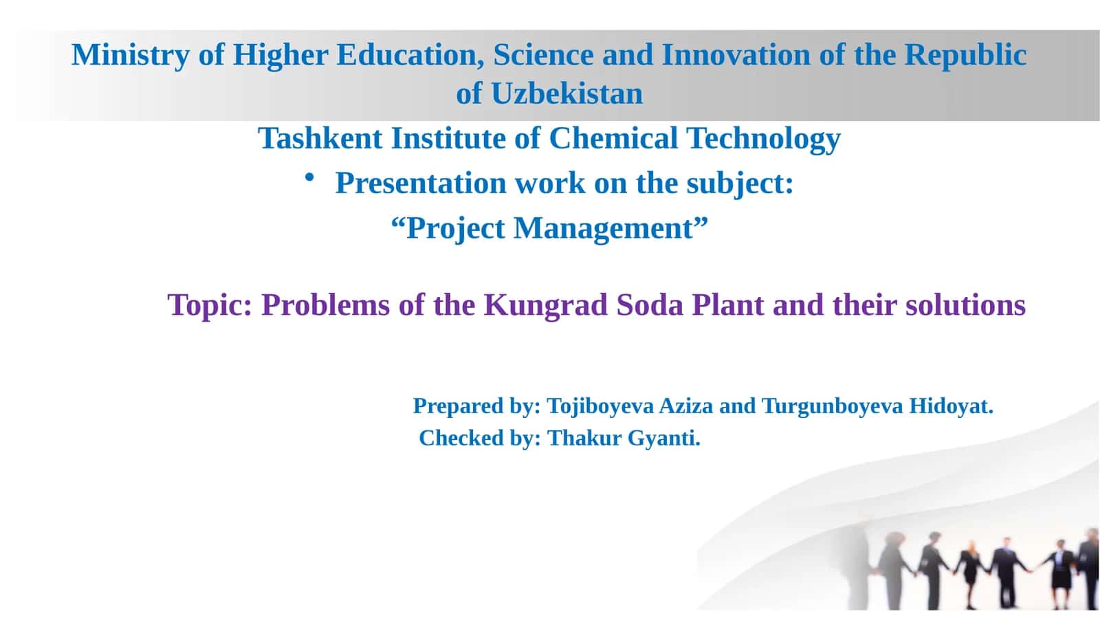 Problems of the Kungrad Soda Plant and their solutions 1