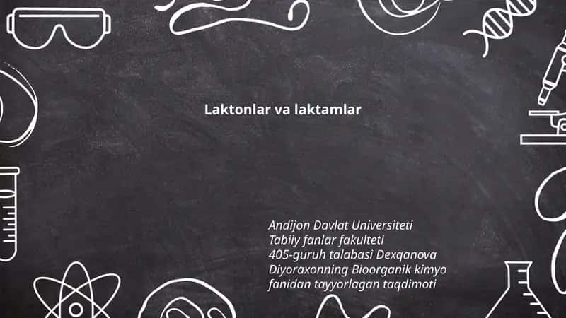 Laktonlar va laktamlar 1