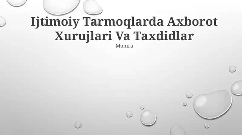 Ijtimoiy Tarmoqlarda Axborot Xurujlari Va Taxdidlar 1