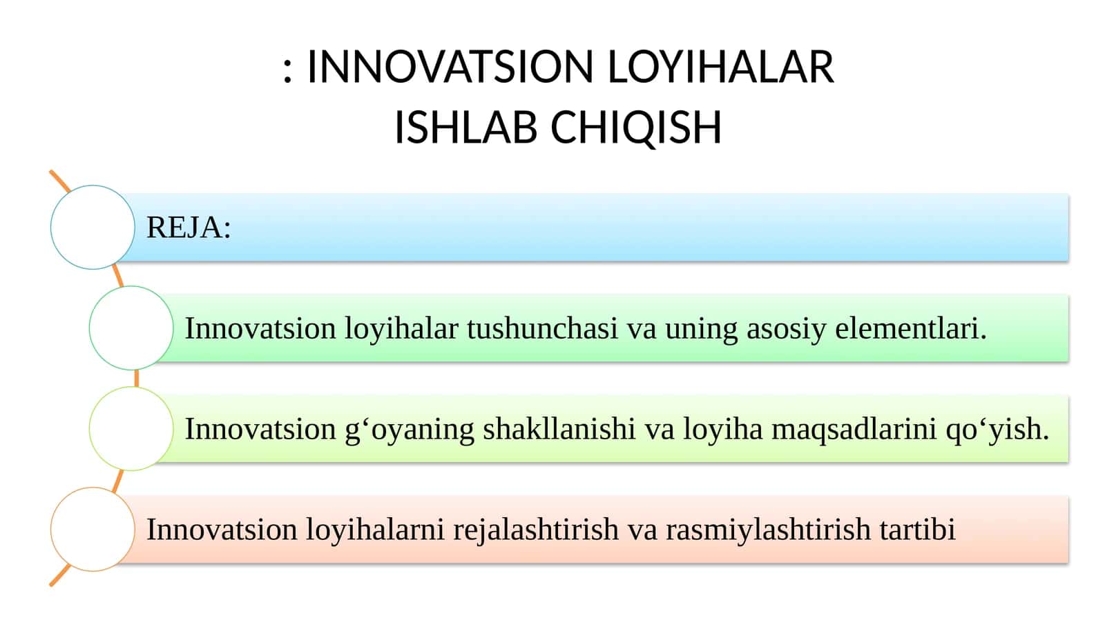 INNOVATSION LOYIHALAR ISHLAB CHIQISH 1