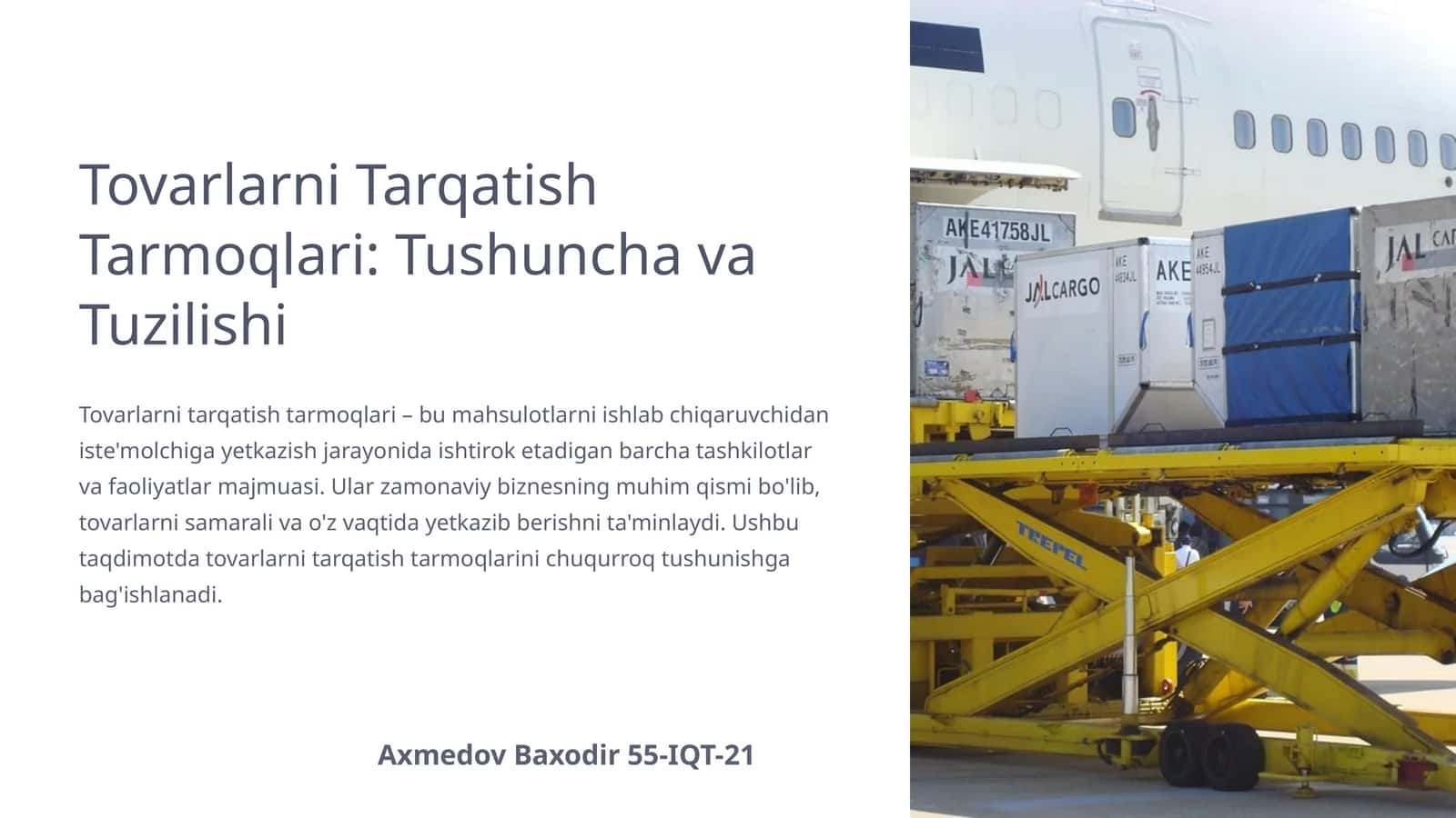 Tovarlarni Tarqatish Tarmoqlari: Tushuncha va Tuzilishi 1