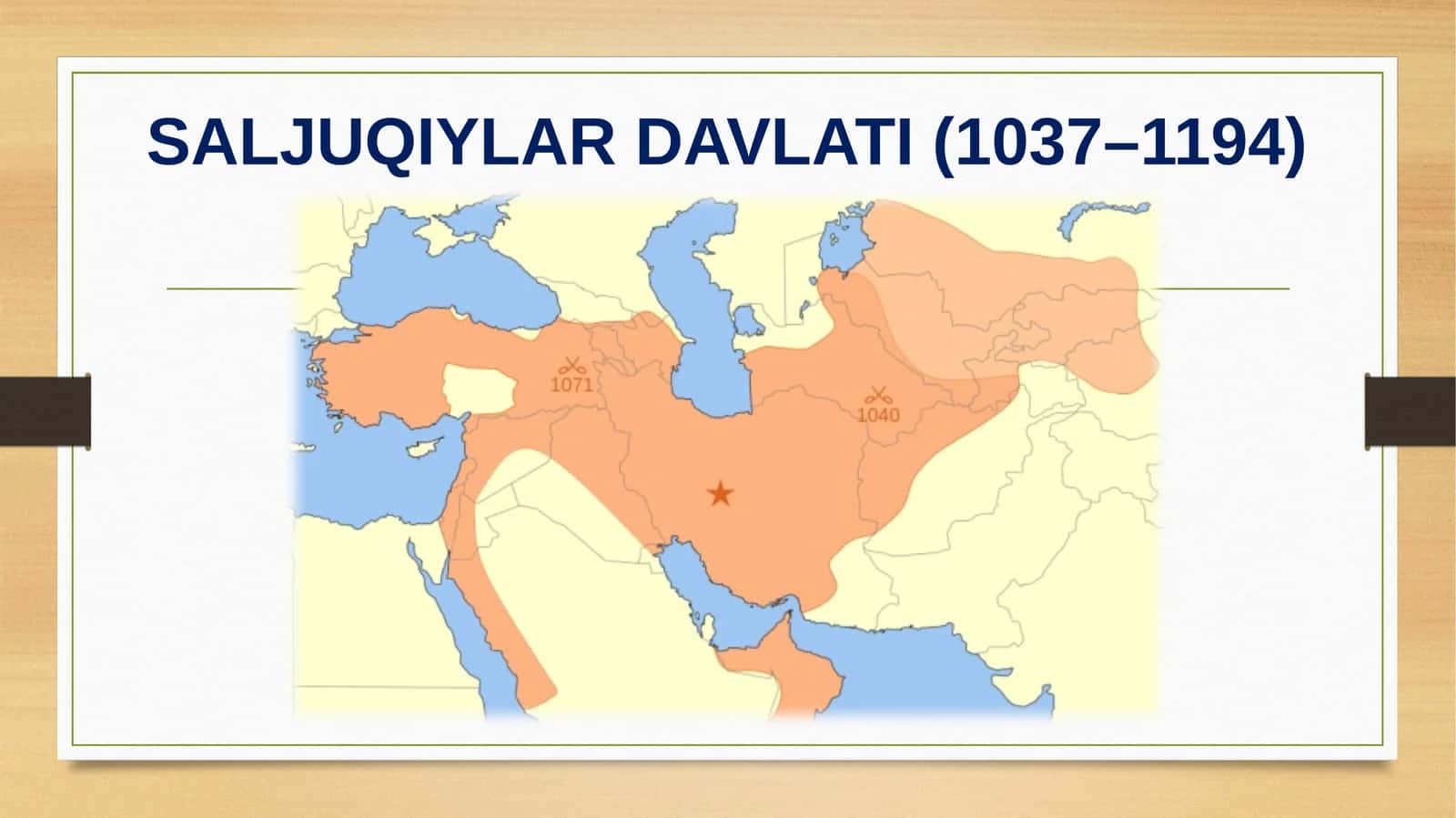 SALJUQIYLAR DAVLATI (1037–1194) 1