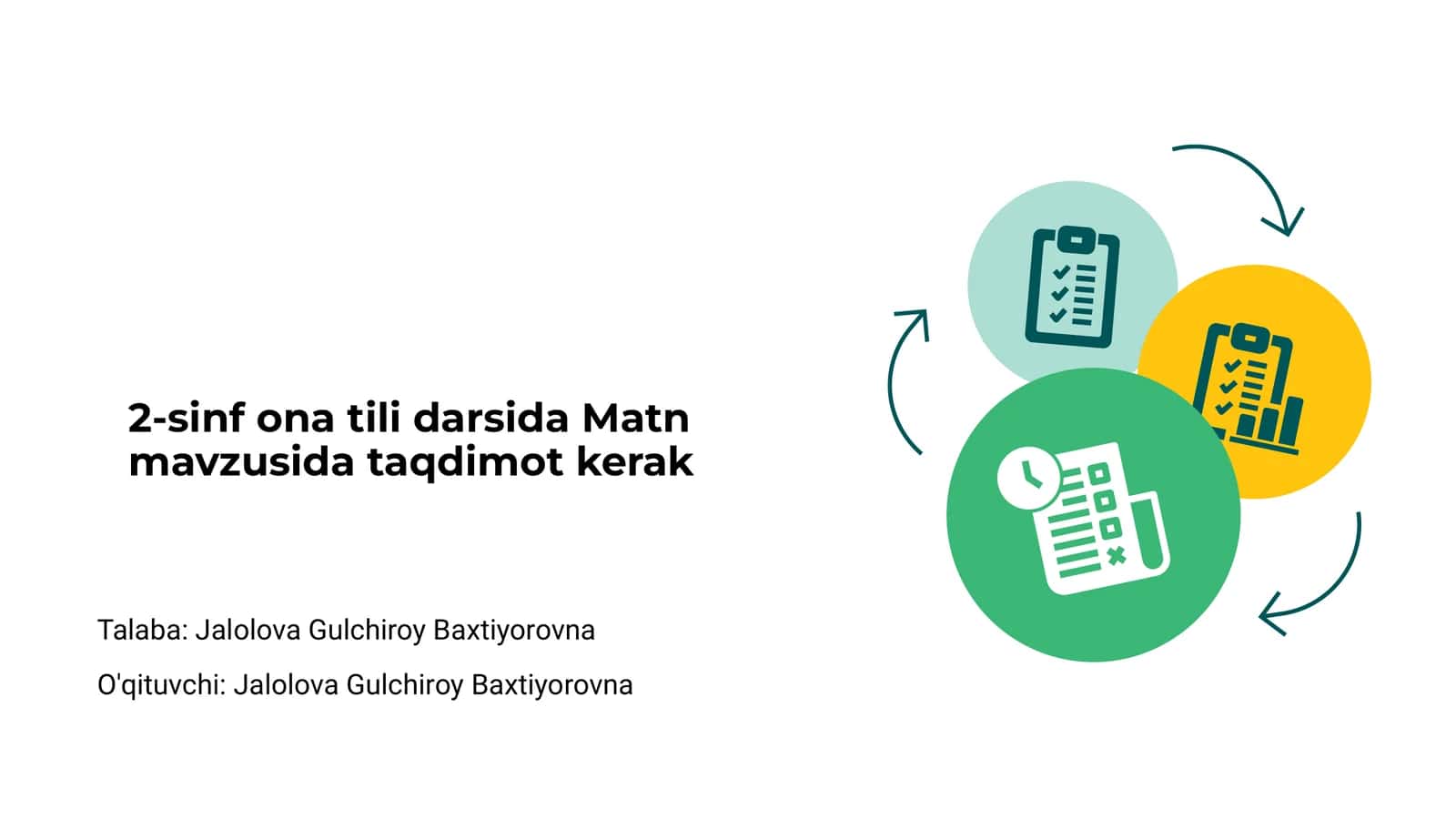 2-sinf ona tili darsida Matn mavzusida taqdimot kerak 1