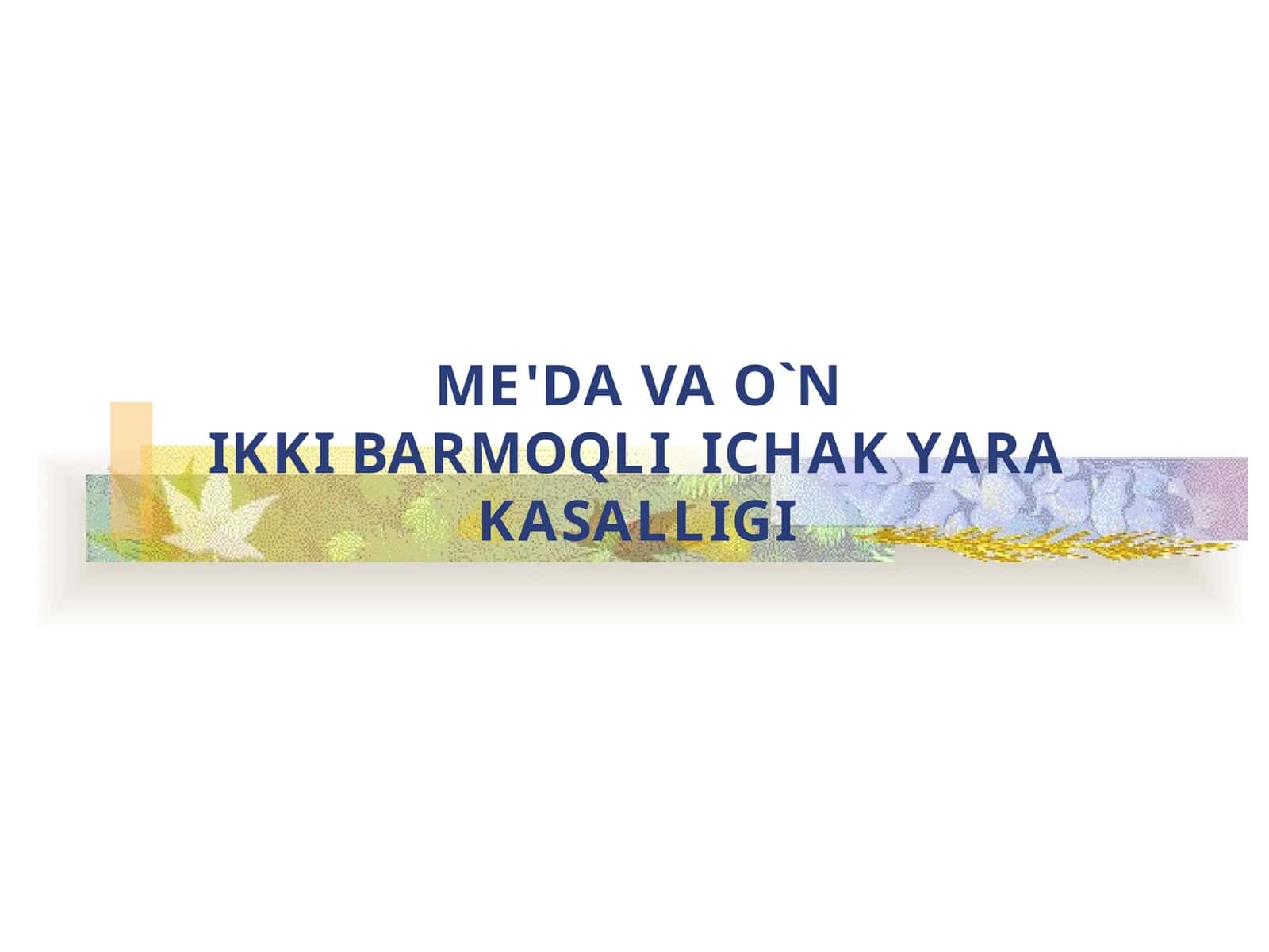 ME'DA VAO`NIKKI BARMOQLIICHAK YARAKASALLIGI 1