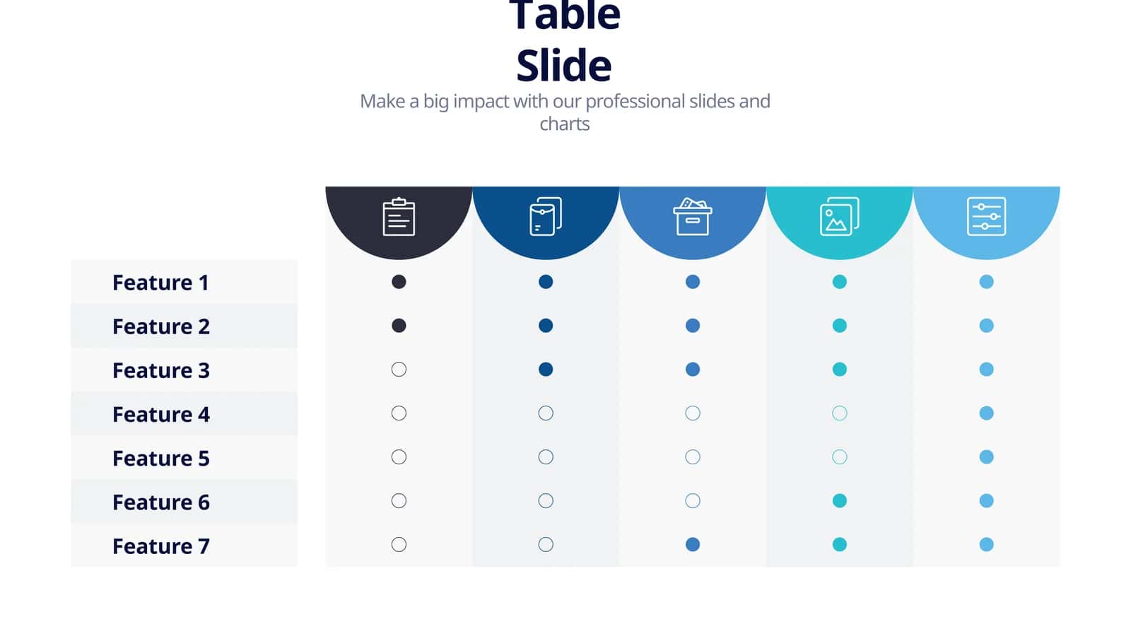 Make a big impact with our professional slides and charts 1