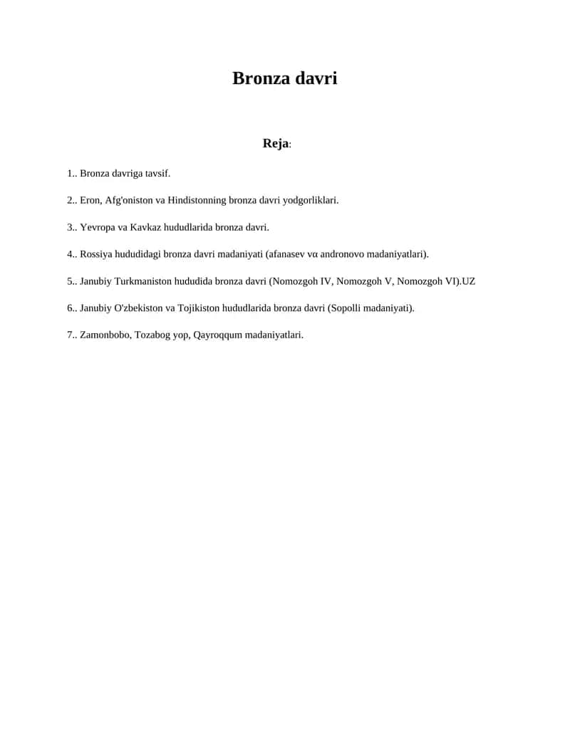 Bronza davri 1