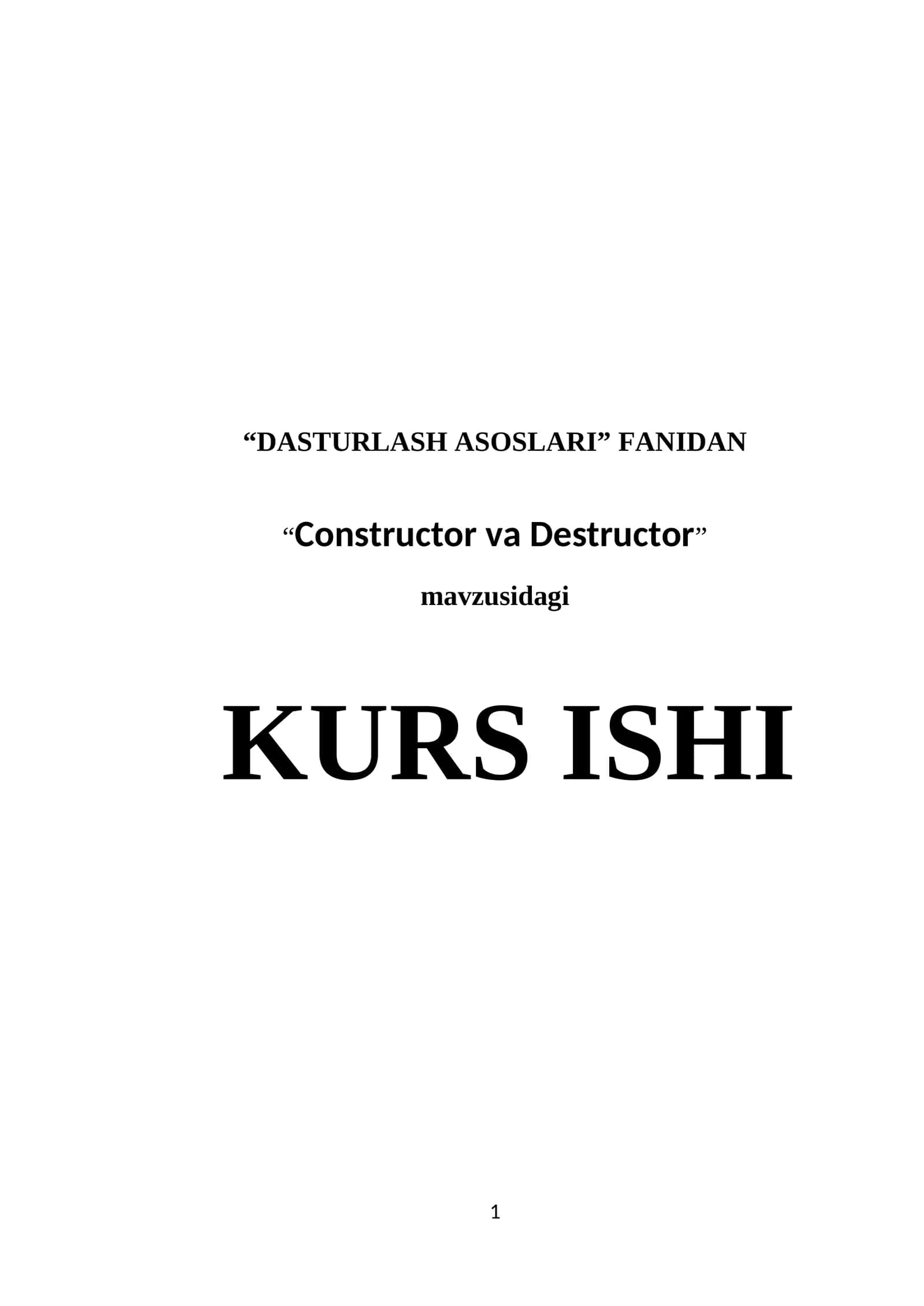 Constructor va Destructor 1