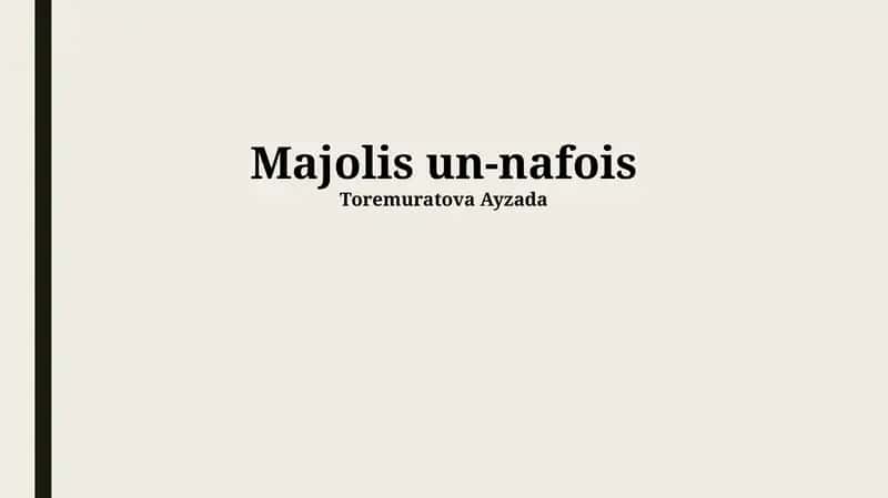 Majolis un-nafois 1
