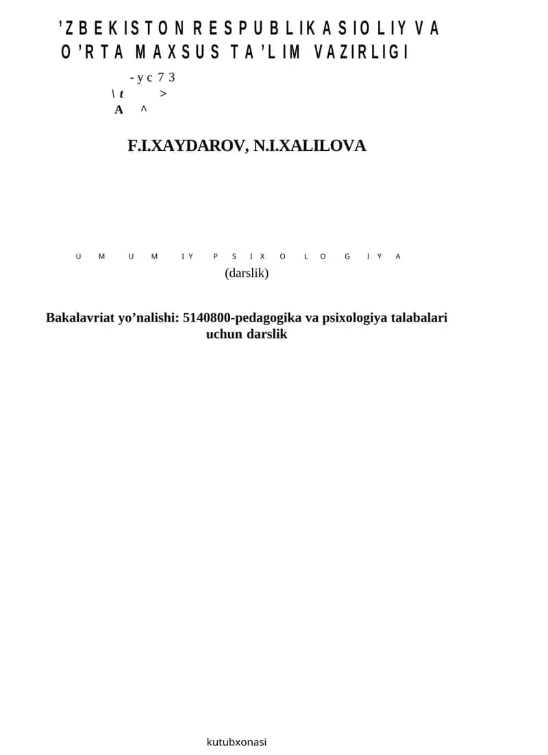 Umumiy pxixologiya (darslik) 1