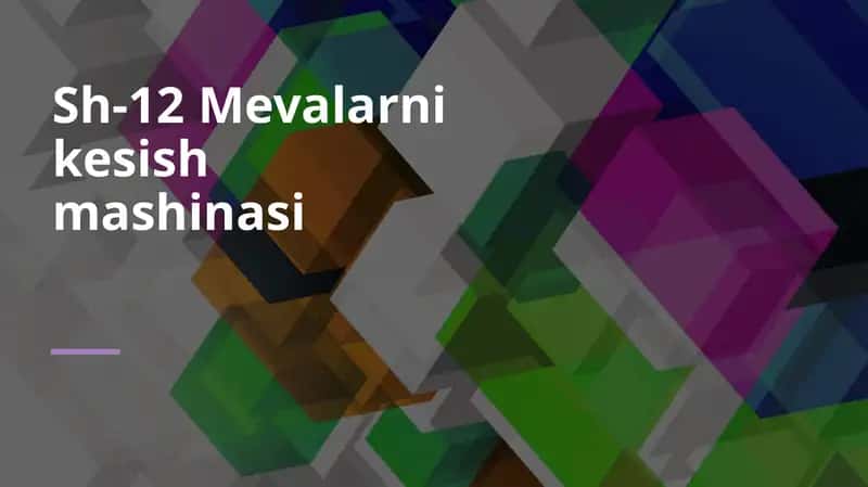 Sh-12 Mevalarni kesish mashinasi 1