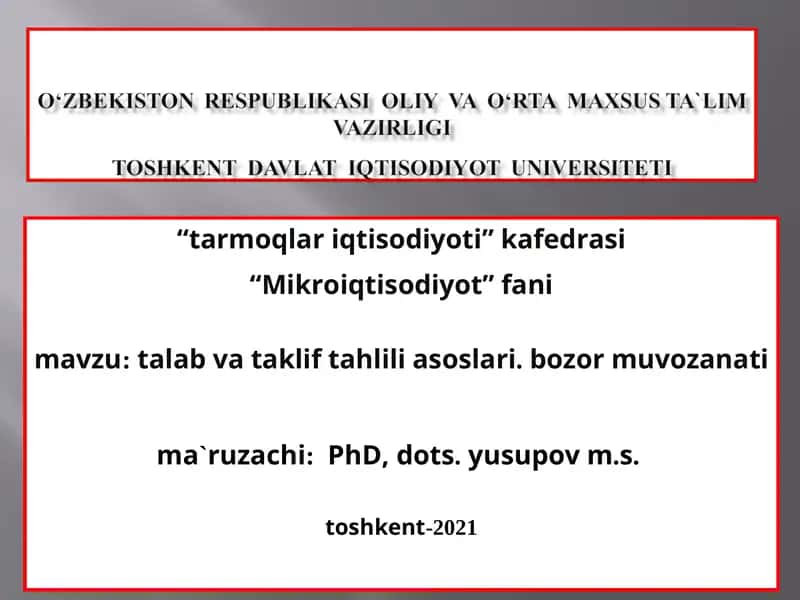 talab va taklif tahlili asoslari 1