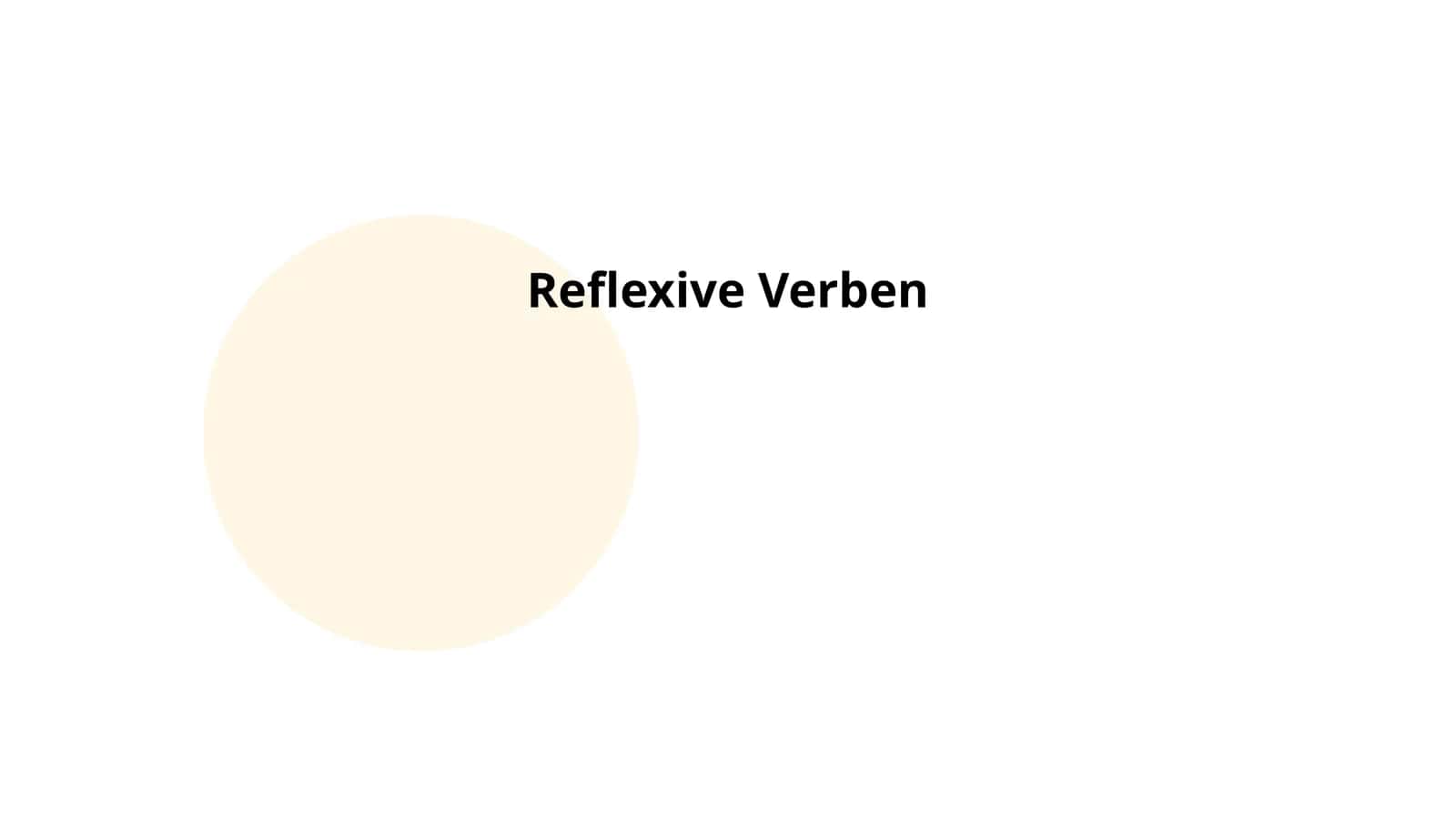 Reflexive Verben 1