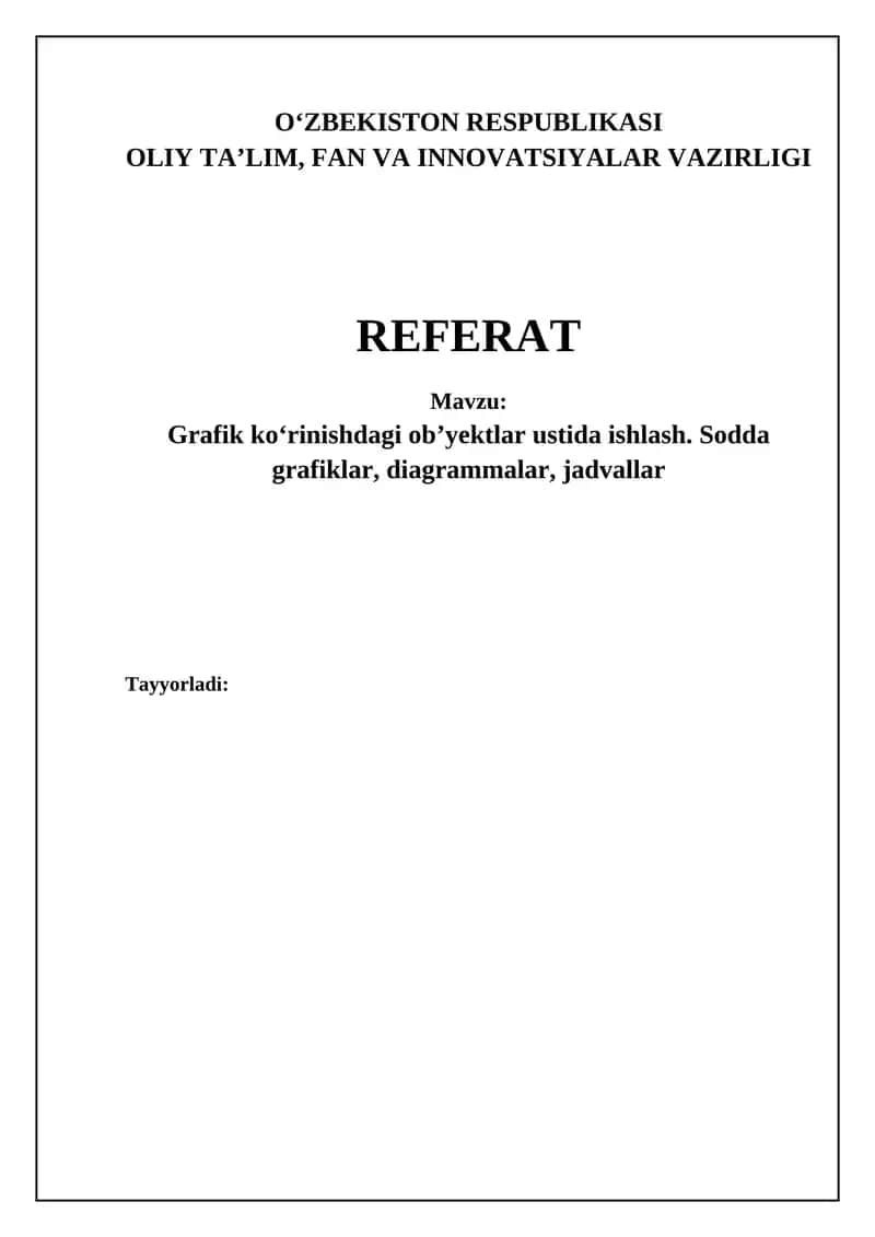 Grafik ob'ektlar va ularning turlari 1