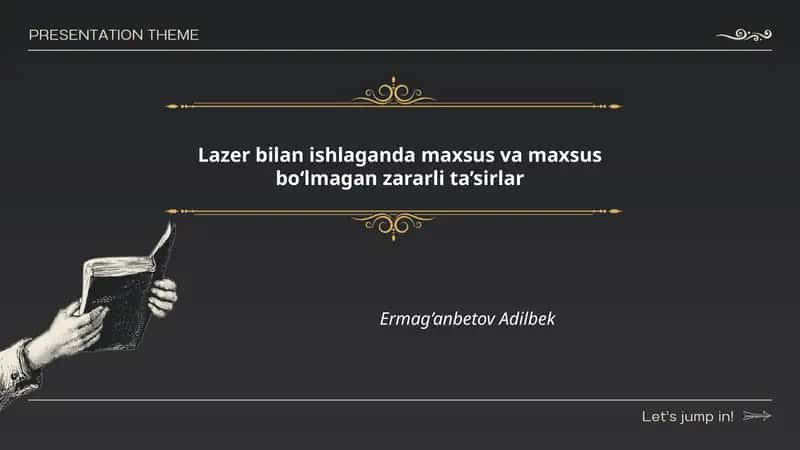Lazer bilan ishlaganda maxsus va maxsus bo‘lmagan zararli ta’sirlar 1