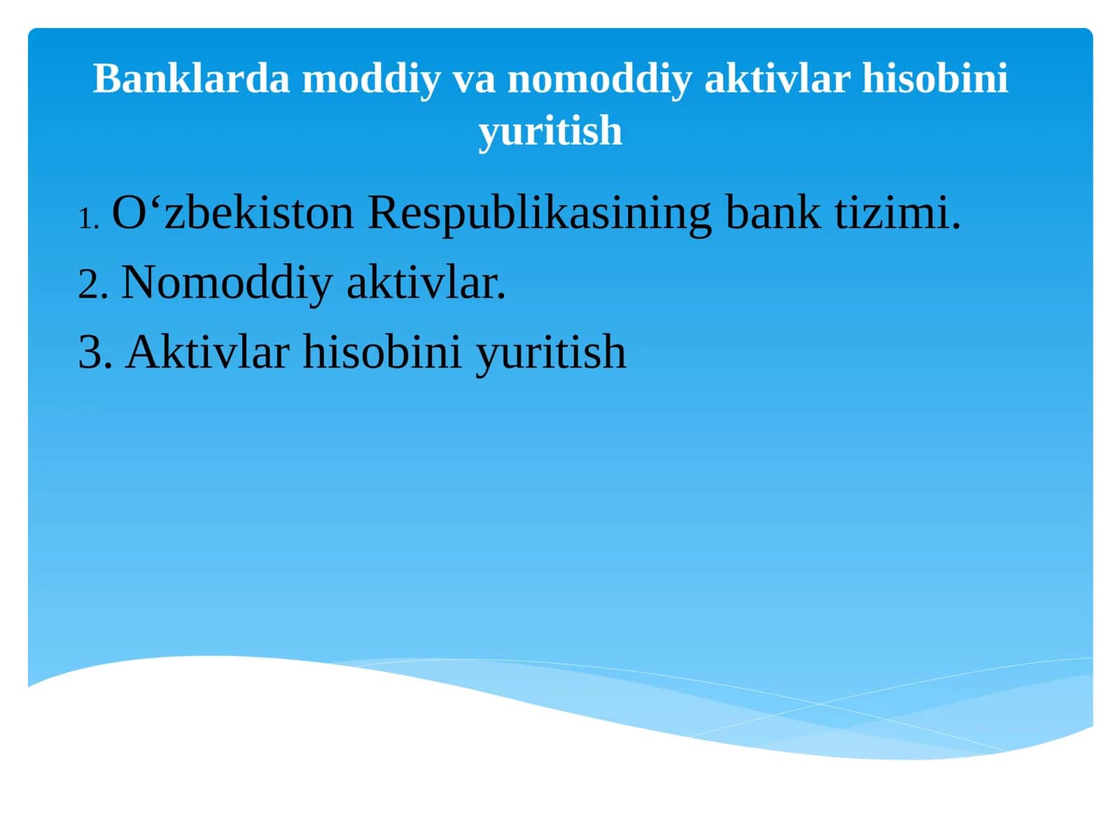 O‘zbekiston Respublikasi Bank tizimi 1