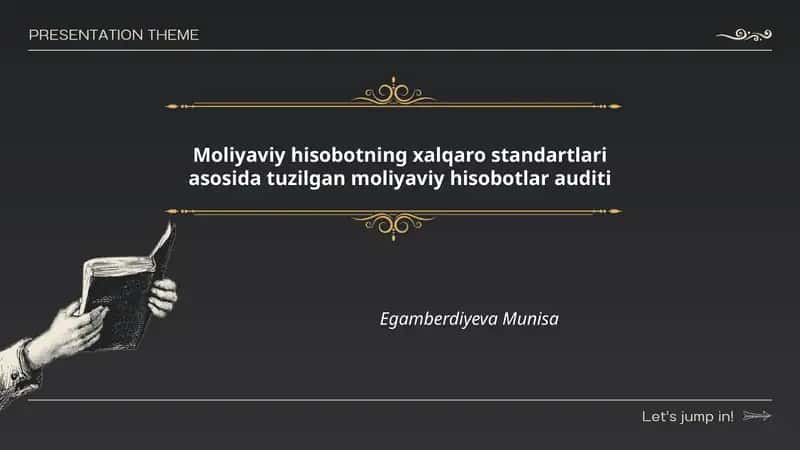 Moliyaviy hisobotning xalqaro standartlari asosida tuzilgan moliyaviy hisobotlar auditi 1