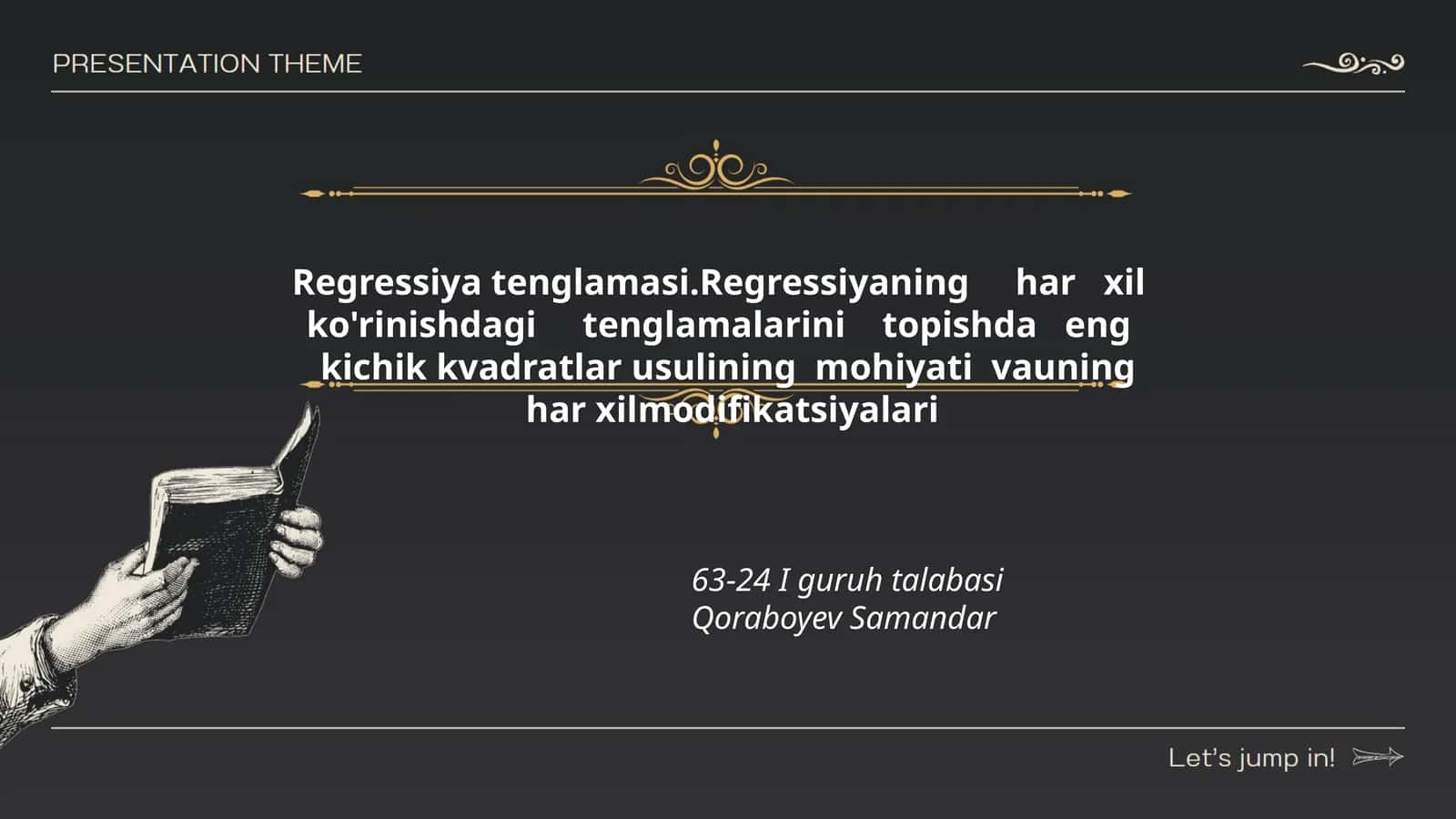 Regressiya tenglamasi 1