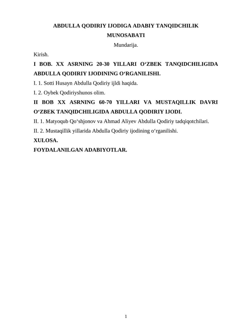 Mavzuning dolzarbligi 1