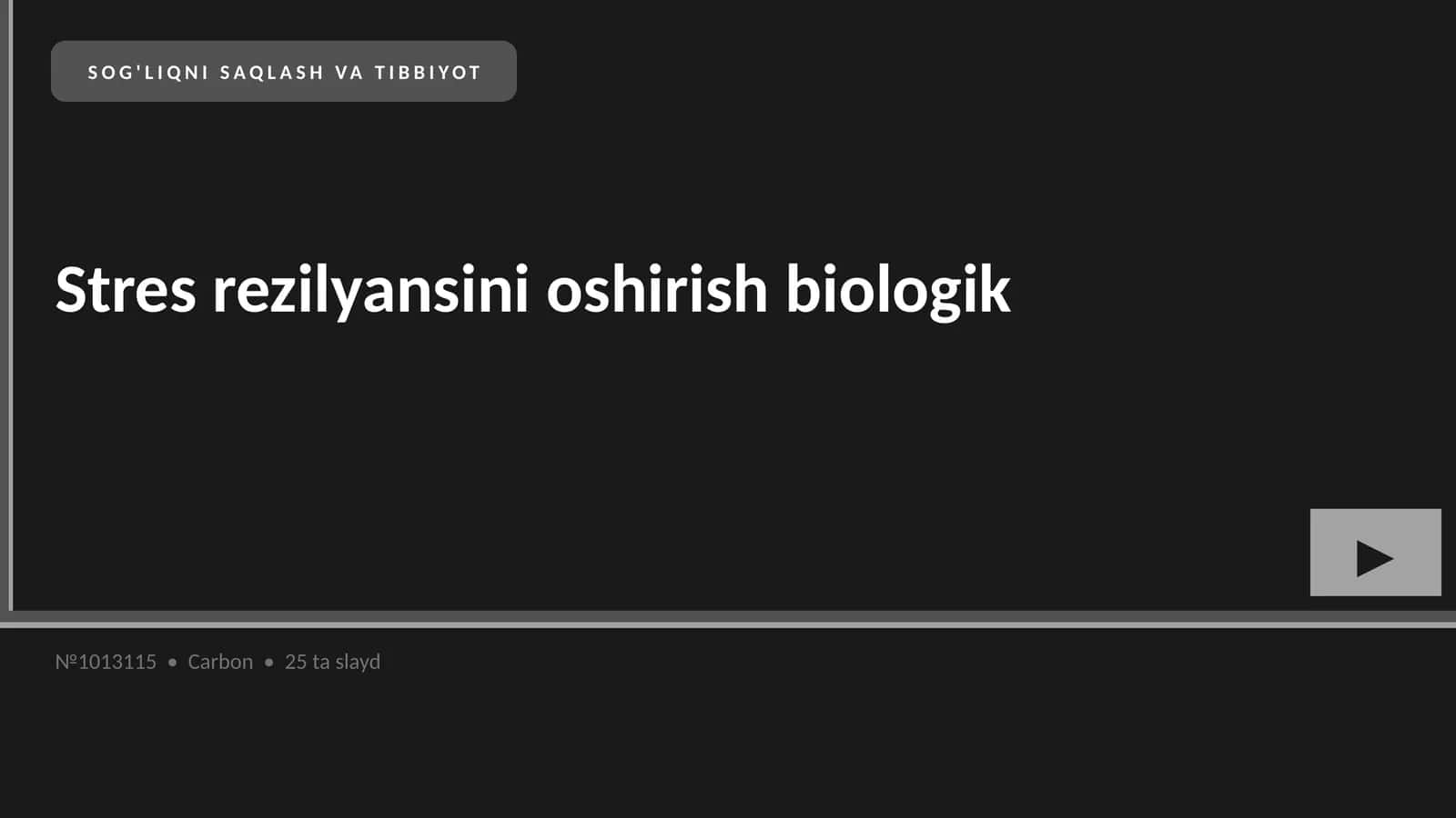 Stres rezilyansini oshirish biologik 1