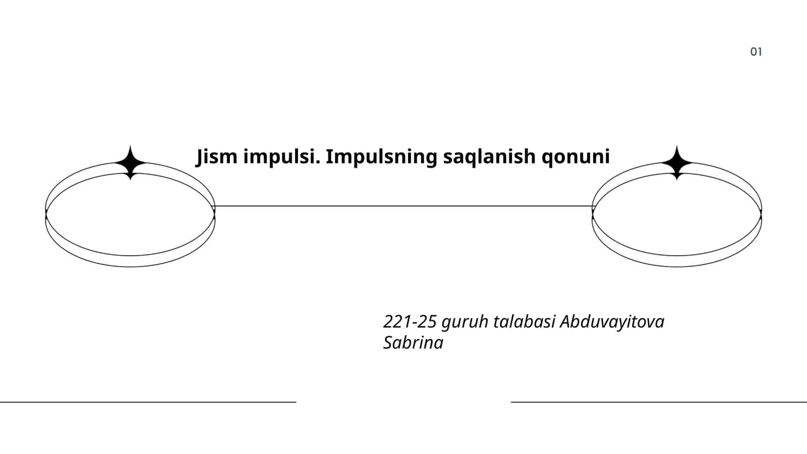 Jism impulsi. Impulsning saqlanish qonuni 1