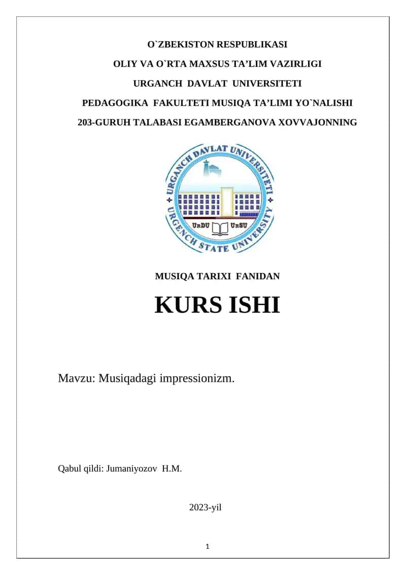 Musiqadagi impressionizm 1
