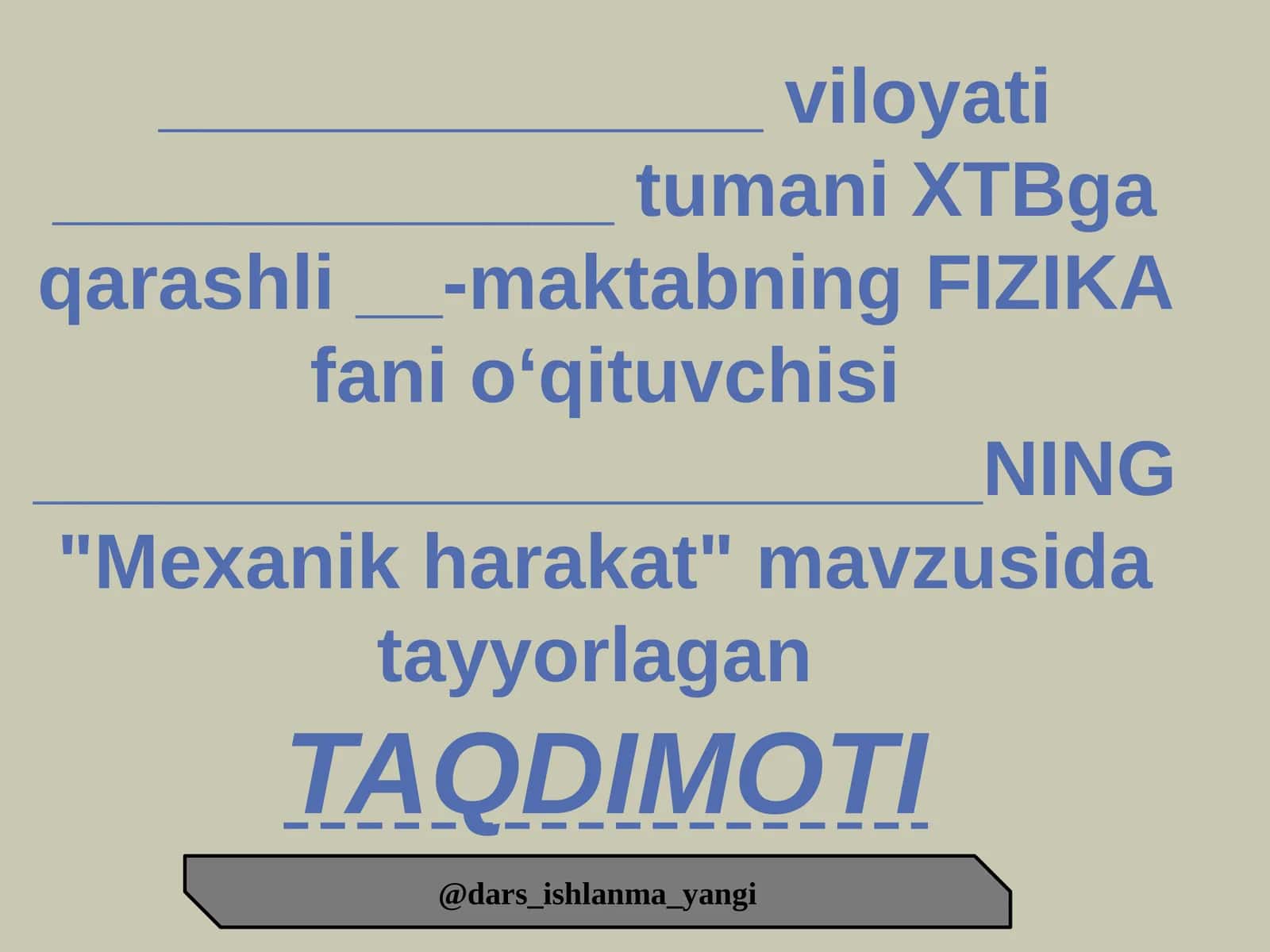Mexanik harakat 1