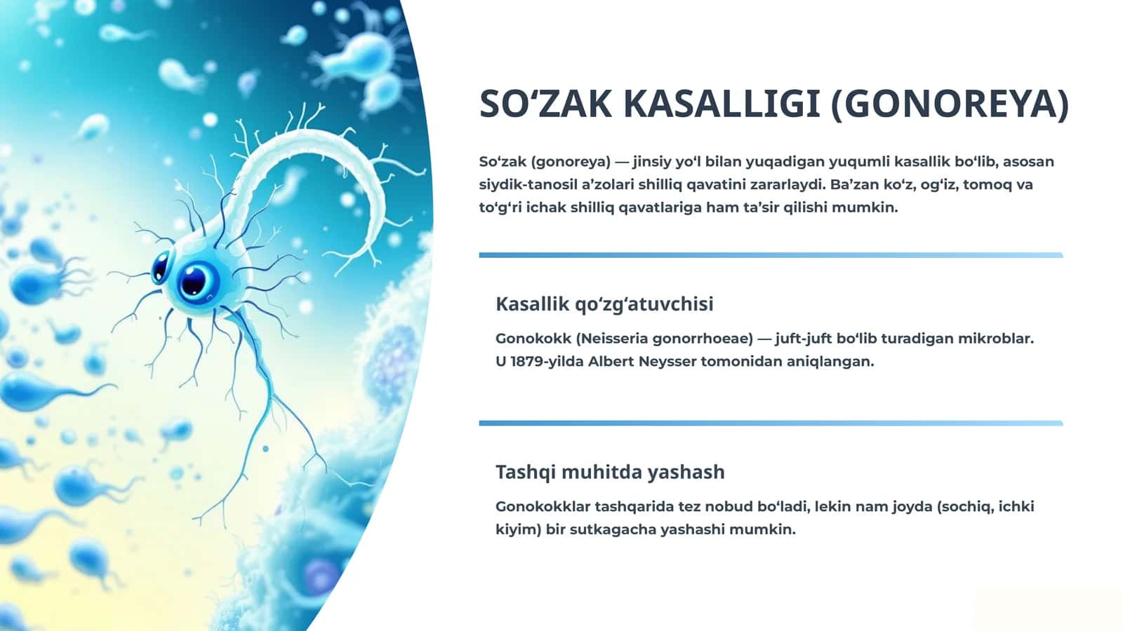 SO‘ZAK KASALLIGI (GONOREYA) 1