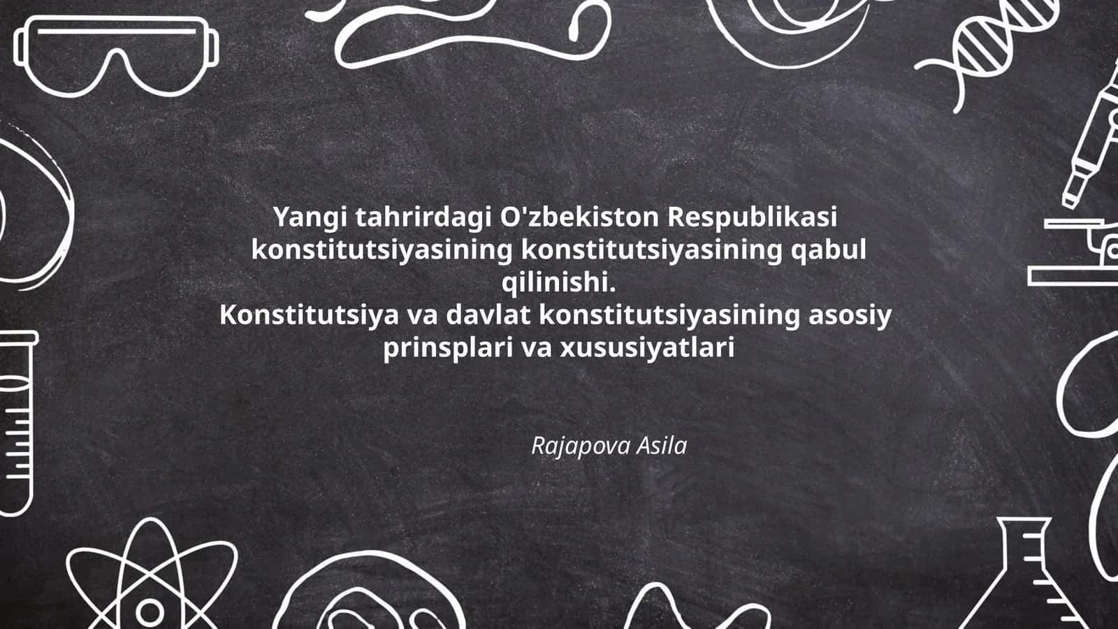O'zbekiston Respublikasi konstitutsiyasi 1
