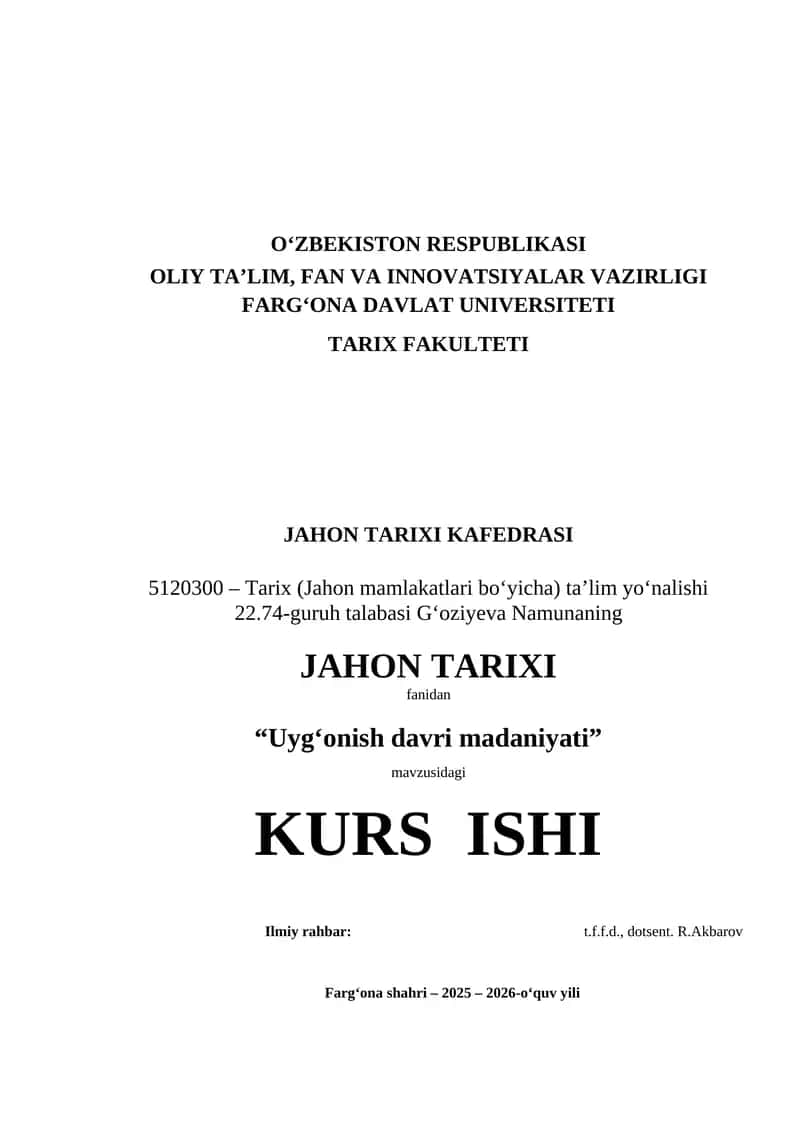 Uyg‘onish davri madaniyati 1