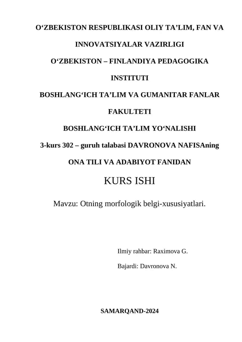 Otning morfologik belgi-xususiyatlari 1