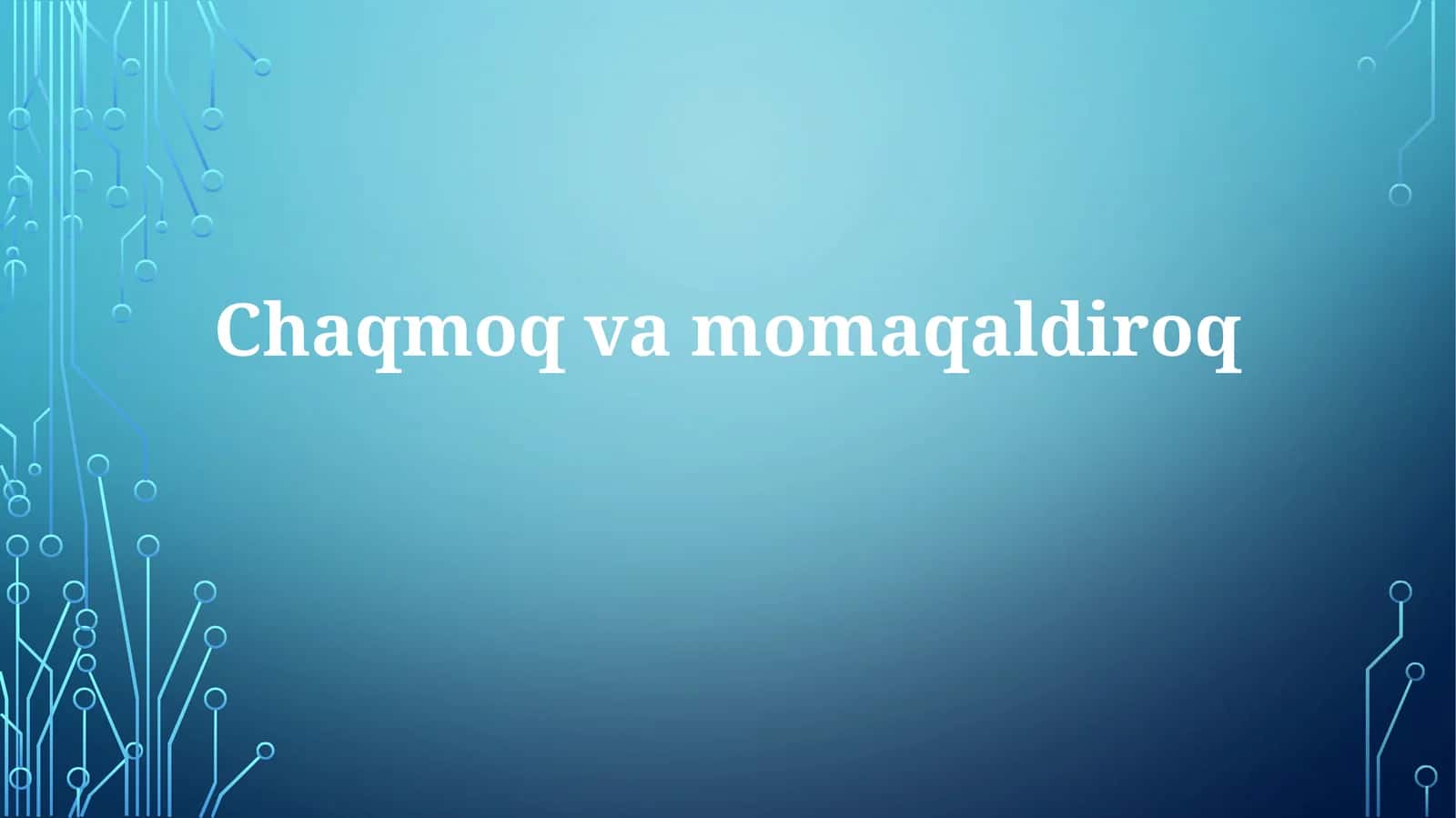 Chaqmoq va momaqaldiroq 1