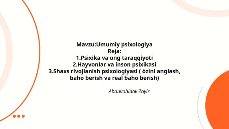 Umumiy psixologiya 1