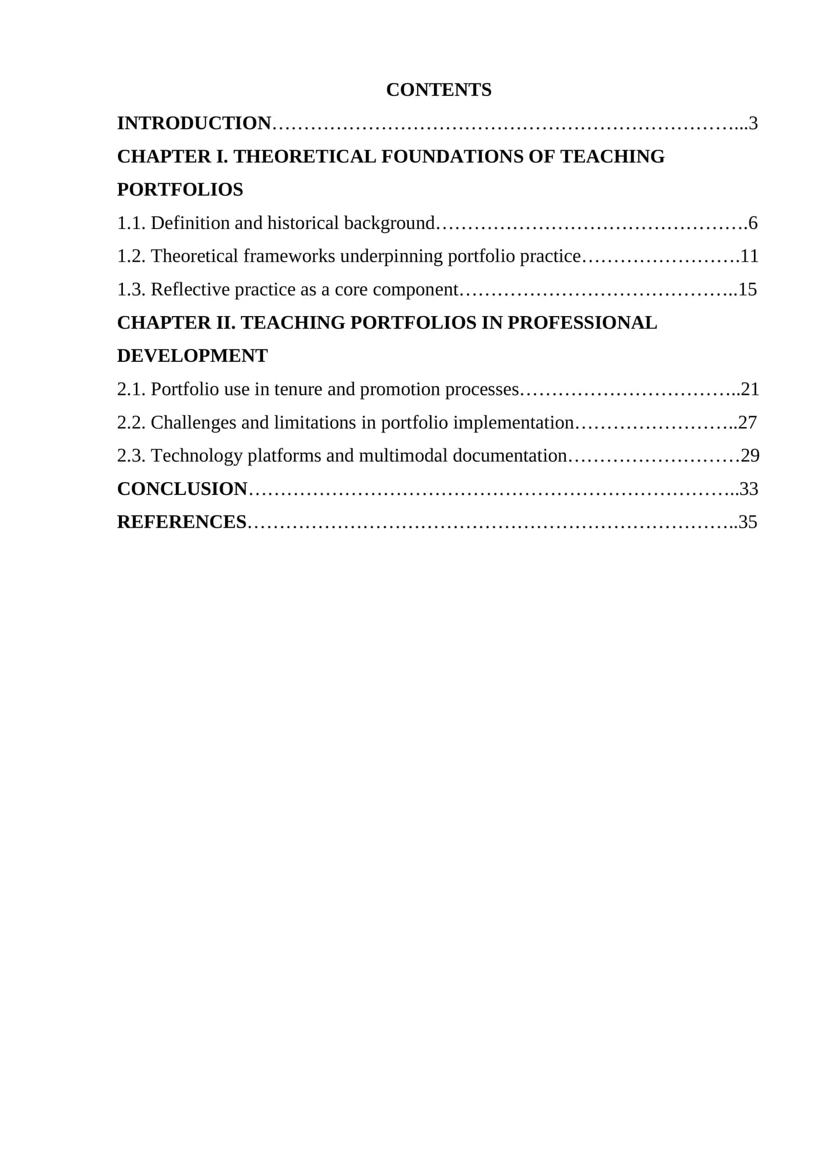 TEACHING PORTFOLIOS 1