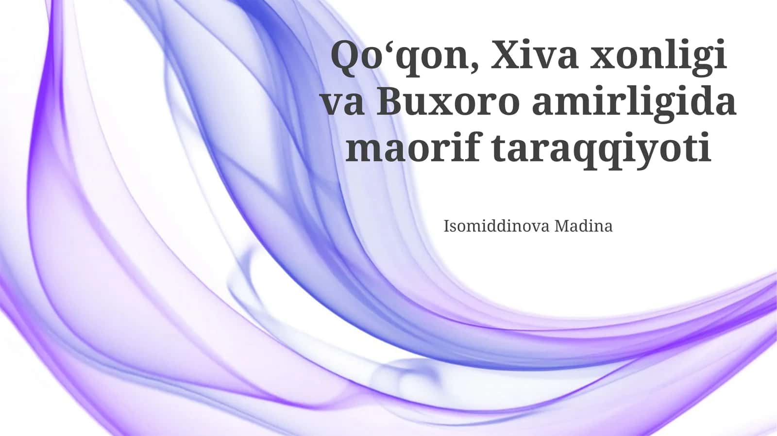 Buxoro Amirligida taʼlimning rivojlanishi 1