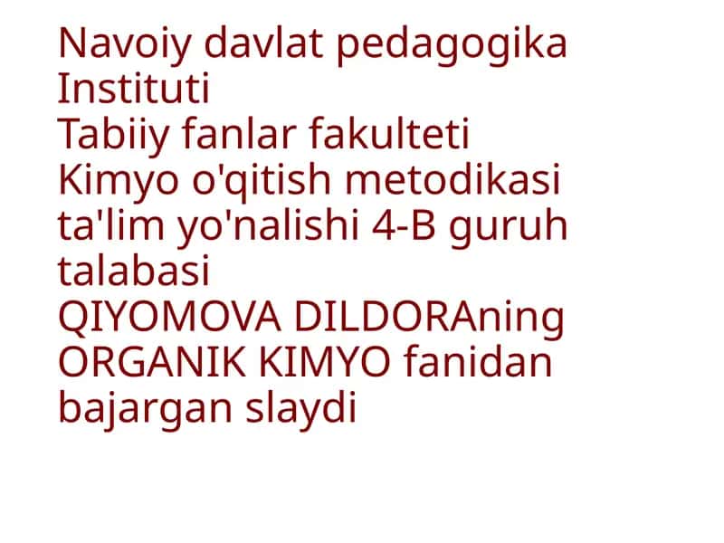 Geterosiklik birikmalar va ularning xossalari o'qitish metodikasi 1