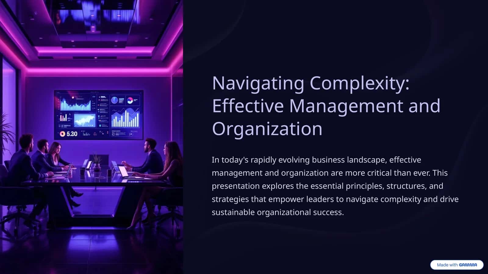 Navigating Complexity: Effective Management and Organization 1